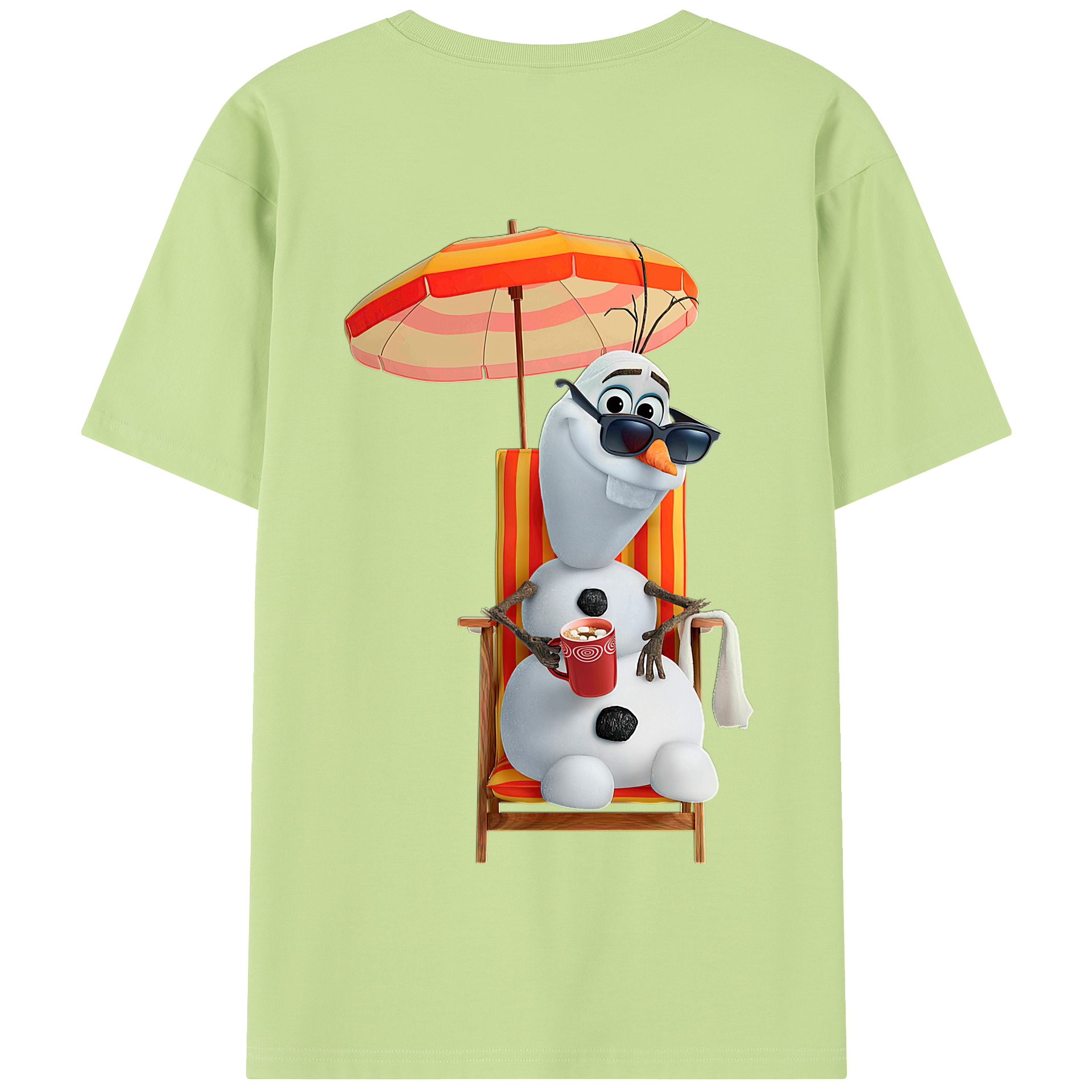 （画像用） アナと雪の女王 アンナ エルサ Frozen Anna Elsa 綿100％半袖Tシャツ（背面プリント）
